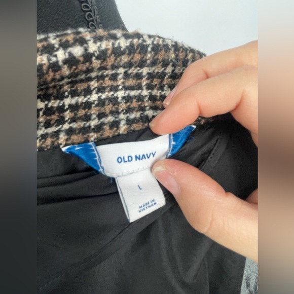 Plaid Boyfriend Blazer Jacket Old Navy - Picture 2 of 8